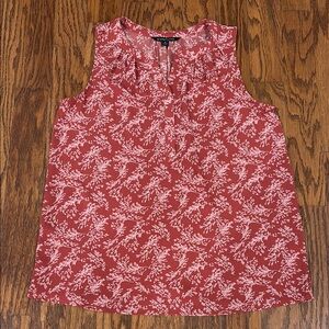 41 Hawthorn, Women's, Morey Split Neck Sleeveless Blouse, Size M, Burnt Orange